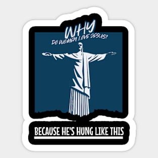 Hung Jesus Sticker